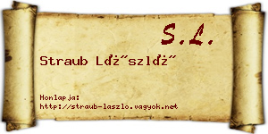 Straub László névjegykártya