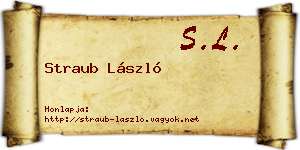 Straub László névjegykártya