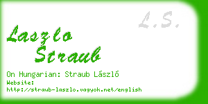 laszlo straub business card